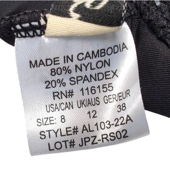 ALISHA LEVINE Swim Dress Womens Size 8 Black Crochet Swimsuit Swimwear NEW NWT - Picture 9 of 10